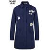Semir long body coat simple print loose casual jacket Korean version 13316090011 dark blue S