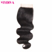 Mydiva Hair Brazilian Body Wave Lace Closure Middle Part Remy Hair Closure Swiss Lace 100 Human Hair 1 Piece 8-20inch