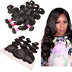 BHF hair Virgin Brazilian Hair Weave With Frontal Closure With 4 Bundles 8A Unprocessed Human Hair