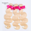 Silkswan Brazilian Body Wave Remy Hair Weft 613 Blonde Hair 100 Human Hair 8-28inch Weaving Bundles Free Shipping