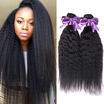 IndianYaki Straight 3 Bundles Kinky Straight Hair Extension Kinky Straight Weave 100 Human Hair