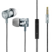 Patriot aigo A671 Stereo Earphone Headset with Wheat Wire Control Metal Headset Large Moving Ring Gray