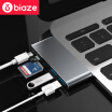 BIAZE Type-c docking dock USB hub HUB splitter TF SD card reader for the new Apple MacBook millet music as the computer notebook R1-gray