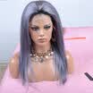 Gray Blue Lace Front Human Hair Wigs For Black Women Pre Plucked With Baby Hair Body Wave Brazilian Lace Wig