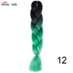Silky Strands 24 100g Ombre Synthetic Braiding Hair Extensions For Crochet Braids Kanekalon Jumbo Braids Two Tone Ombre Color 1p