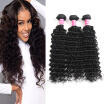 Fine Plus Peruvian Virgin Human Hair Deep Wave 3 Bundles 100 Unprocessed Human Hair Weave Mixed Length Natural Color 14 16 18