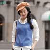 Yan Man INMAN 2017 autumn new shirt vest two-piece suit literary shirt shirt female 1873011146 light beige XL