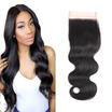 Fine Plus Brazilian Body Wave Lace Closure 4×4 100 Unprocessed Brazilian Virgin Human Hair Free Part Natural Color
