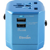 Etman dual USB Go abroad conversion plugs rose gold multinational universal socket converter Malaysia Bali Japan United States British standard European standard German standard