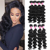 Fine Plus Malaysian Virgin Hair Loose Wave Hair 4 Bundles Grade 7A 100 Unprocessed Virgin Human Hair Extensions 95-100gbundle