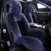Antarctic people nanjiren wool cushion winter car seat mat pad car mat lambskin long hair single seat cushion cushion winter car front row single seat blue gray