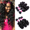 Malaysian Virgin Hair Loose Wave 4 Bundles 7A Grade Malaysian Loose Wave Unprocessed Malaysian Loose Wet And Wavy Virgin Hair