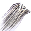 Iueenly hair 7 PcsSet 100g Clips In Hair Extensions Long Straight Wedding Hair Pieces For Women free shipping