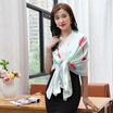 STORY Of SHANGHAI Silk Scarves Women&39s Silk Silk Scarves Shawl Brocade Water Green