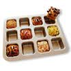 Jingdong Supermarket Cook Kitchen CHEF MADE Gold 12 with Cup Square Non-stick Bread Cake Mold Mini Burger Mold Baking Mold Home Baking Oven 30L Applicable WK9149