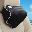 Kln LING KING ETING car headrest neck pillow space memory cotton car pillow with a single Y4 four seasons headrest black