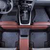 KOOLIFE car mats all around the wire circle carpet car custom carola sagitar langyi rongweiangkewei magotan Yinglang foot pad A3 double black black gray wire ring