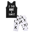 Toddler Baby Boys Clothes Summer Cotton Tops VestShort pants 2pcs Outfits Set