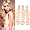 613 Blonde Brazilian Hair Bundles Body Wave Remy Human Hair Weave Extension 3PCS Fast Shipping