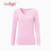 INTERIGHT Women&39s V Collar Shirt Hemp M Pink M