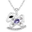 Austria Crystal Pendant Necklaces Animal White Gold Color Women Party Gift High Quality Fashion Jewelry 17900