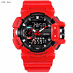 9Colors Trendy Fashion Men Sports Watches Male LED Digital Quartz Wristwatch Water Resistance 30M