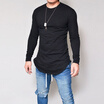New Men Casual T Shirt Cotton Long Sleeve O-Neck Silm Fit T-shirt Mens Fashion Solid Color Tshirt Mens Clothing S-3XL