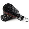 DEER LOVE key bag leather neutral folding car key bag LEA05 black embossed models bar key does not apply