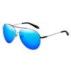 Parsons PARZIN fashion frogs paragraph polarized sunglasses couple polarized driving sunglasses 8079 silver frame reflective film ice blue