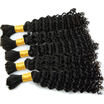 Brazilian Deep Wave Bulk Hair Extensions 7A Grade Brazilian Curly Hair Unprocessed Human Hair Bulk 4 Bundles
