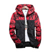 Fashion Men Camouflage Coat Mens Hoodies Jacket Clothing Windbreaker Coats Outwear-GreenRedGrey M-5XL LJS