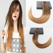 Straight Hair 42710 Ombre Balayage Color 7Pcs 100G Full Set Clip On Hair Extensions 100 Brazilian Human Hair