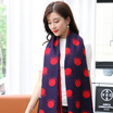 STORY Of SHANGHAI Ladies&39 cashmere scarf autumn&winter warm shawl smile blue