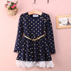 Lovely Baby Girl Lace Tulle Prom Dress Brown Polka Dot Dress