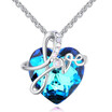 Love Heart Pendant Necklaces For Women Fashion Jewelry White Gold Color Female Birthday Gift Crystal from Austrian 26488