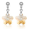 Austrian Crystal Flower Dangle Earrings For Women Silvet Color Drop Earrings Fashion Jewelry Friendship Party Gift 3658