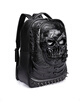 New Luxury High Quality leather Backpack Punk Style 3D Skull Rivet individuality Schoolbag Notebook Bag Halloween bag