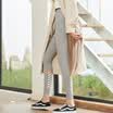City plus CITYPLUS 2017 autumn&winter new women&39s literature&art wild waist printing high-elastic Slim Leggings CWKX179458 tide brand printing light gray