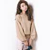 City plus CITYPLUS 2017 autumn&winter new women&39s art prodigy short section hem wooden ear long-sleeved sweater sweater CWYC179357 black uniform