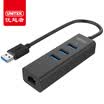 UNITEK USB30 Splitter usb Cable Network Card Fast Network Converter RJ45 Cable Apple Mac Notebook Computer Hub Y-HB03005-BK