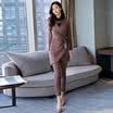 Fort Sheng 2017 new women&39s autumn fashion set aristocratic temperament Korean version of the V-neck dresses foreign gas chiffon shirt two-piece zx1782861 khaki M
