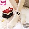 Cat people MiiOW 5 pairs ladies socks women autumn&winter thickening warm rabbit wool socks solid color stripes in the tube female socks uniform