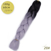AISI HAIR 100gpcs 24inch Kanekalon Jumbo Braids Hair Ombre Two Tone Colored Synthetic Hair for Dolls Crochet Hair