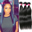 7A Brazilian Straight Remy Human Hair 3 Bundles Unprocessed Virgin Hair Brazilian Soft Black Straight Virgin Hair