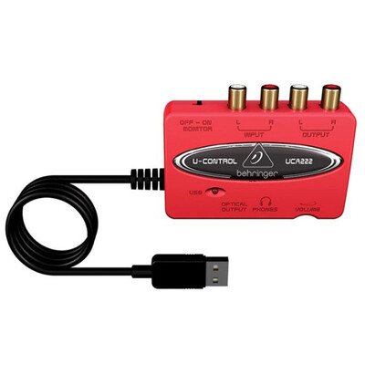 BEHRINGER UCA222 профессиональная звуковая карта USB экономичная цена, простая работа, высокое качество звука 
BEHRINGER UCA222 профессиональная звуковая карта USB экономичная цена, простая работа, высокое качество звука