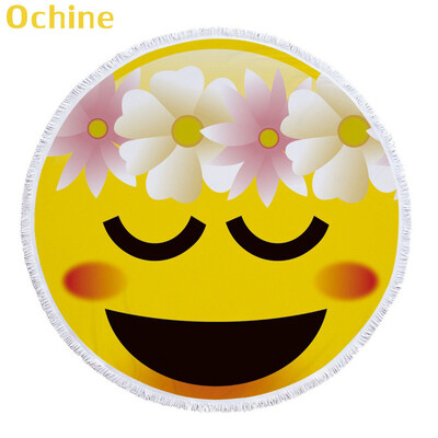 OCHINE 150cm Summer Swimming Bath Towel Expression Emoji Round Microfiber Fringed Beach Towel Mat Carpet Blanket Shooting Props
OCHINE 150cm Summer Swimming Bath Towel Expression Emoji Round Microfiber Fringed Beach Towel Mat Carpet Blanket Shooting Props