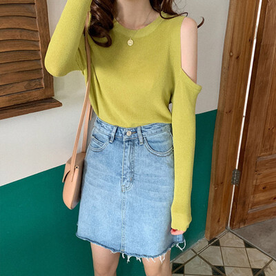 Sexy Women Sweater Autumn Winter Solid Slim Long-Sleeved Bottom Knit Off-the-shoulders Pullover Korean Jumpers
Sexy Women Sweater Autumn Winter Solid Slim Long-Sleeved Bottom Knit Off-the-shoulders Pullover Korean Jumpers
