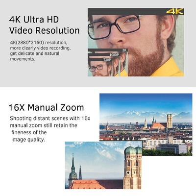 Andoer HDV-AE8 4K WiFi Digital Video Camera Camcorder DV Recorder 30MP 16X Digital Zoom IR Night Vision 3 Inch IPS LCD Touchscreen
Andoer HDV-AE8 4K WiFi Digital Video Camera Camcorder DV Recorder 30MP 16X Digital Zoom IR Night Vision 3 Inch IPS LCD Touchscreen