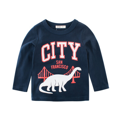 2018 Cartoon Cotton Autumn Shirt Boy Girls Kids Clothing Children T-shirts Dinosaur Print Long Sleeve T Shirts Stripes Tops
2018 Cartoon Cotton Autumn Shirt Boy Girls Kids Clothing Children T-shirts Dinosaur Print Long Sleeve T Shirts Stripes Tops