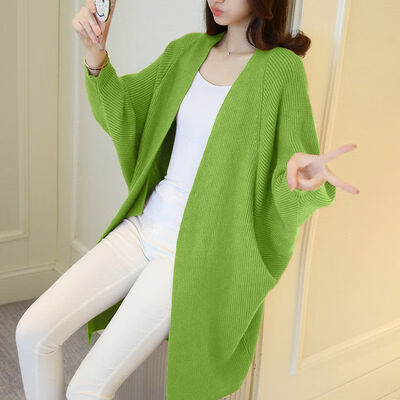 Women Casual Solid Color Pocket Round Neck Vintage Bat Sleeve Loose Cardigan Warm Long Knit Coat
Women Casual Solid Color Pocket Round Neck Vintage Bat Sleeve Loose Cardigan Warm Long Knit Coat